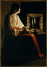 Miroir dans l'ART-Marie-Madeleine pénitente-Georges de La Tour-1640
