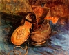 Paire de souliers sur sol bleu (Vincent Van Gogh, hiver 1887)